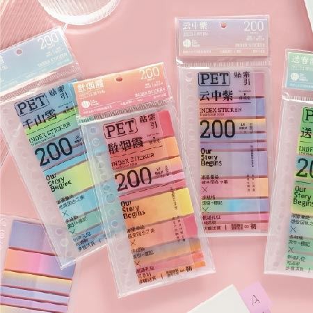 Autocollants d'indice de dégradé PET